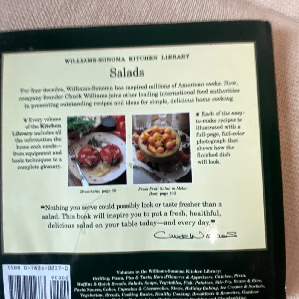 Cookbook with Salad Recipes -‎ Williams-Sonoma Kitchen Library (like new)